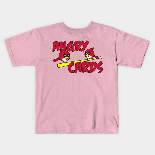 Angry Cards 2 Birds Kids T-Shirt by Lulaco